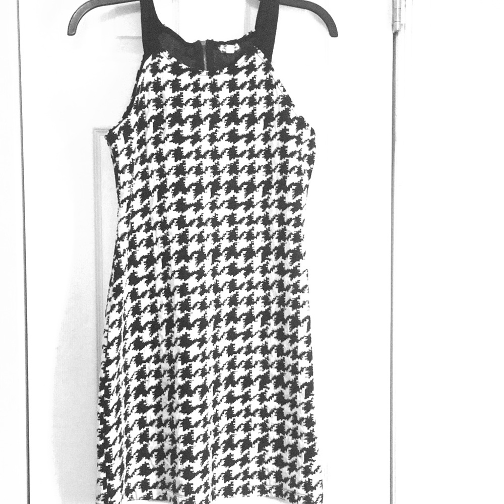 White & Black Mini Dress